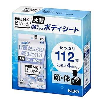 MEN'S Biore ボディシート 28枚入 1BOXセット Amazon.co.jp: メンズビオレ【まとめ買い】顔もふけるボディ